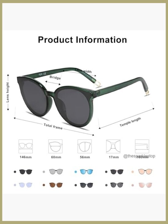 Vintage Round Oversized Sunglasses with UV400 Protection